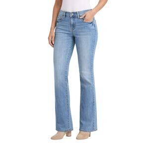 Old Navy Curvy Mid Rise Bootcut Jeans Women's 2 Sunset Mom Light Wash Stretch